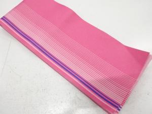 未使用品　縞模様織り出し　リバーシブル浴衣帯